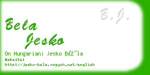 bela jesko business card